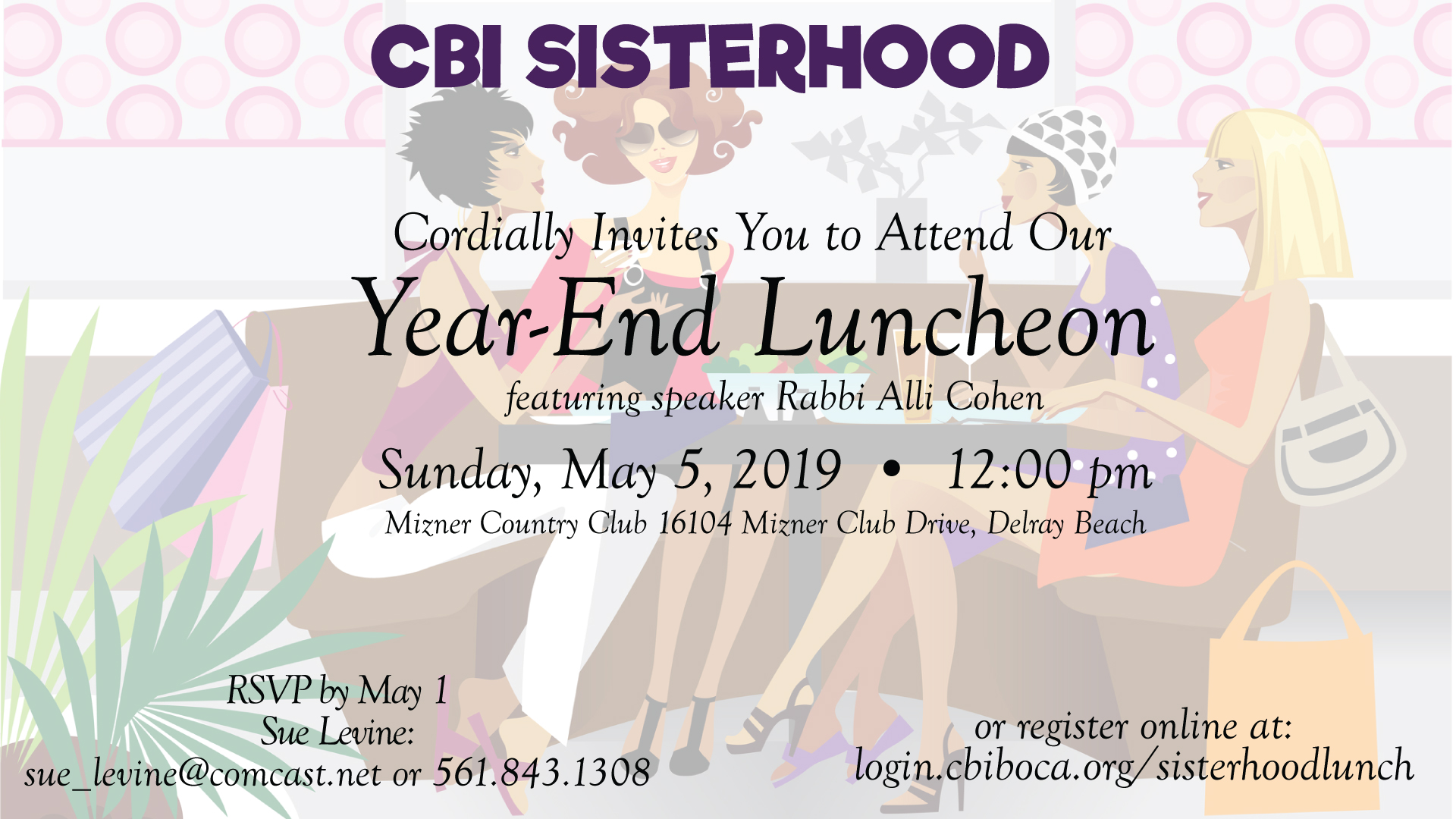 Sisterhood Year End Luncheon - Congregation B'nai Israel Of Boca Raton